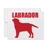 Labrador Silhouette Red Design! invitations