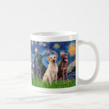 Labradors (3) - Starry Night Mug