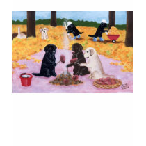 Labradors Autumn Fun Tshirts