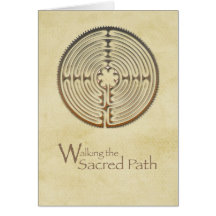Labyrinth, Sacred Path, 12 Step Addiction Recovery Card