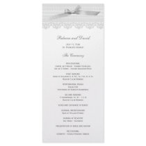 Lace and Ribbon wedding programs