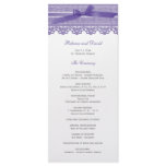 Lace and Ribbon wedding programs rack cards