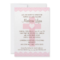Lace Cross Baby Girl Baptism Inviation