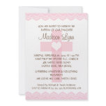 Lace Cross Baby Girl Baptism Inviation invitations