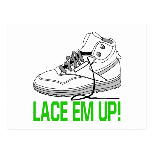 Lace Em Up Post Card