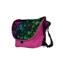 Lace Messenger Bag Green Pink