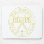 LaceColoredHeartRibbonBeAwareFindCureLight Mouse Pad