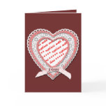 Laced Heart For Mother's Day Photo Frame Card