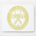 LaceHeartRibbonBeAwareFindCureDark Mouse Mats