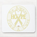 LaceHeartRibbonBeAwareFindCureLight Mouse Mats