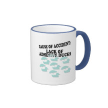 Lack of Adhesive Ducks Humour Coffee Mugs