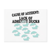 Lack of Adhesive Ducks Humour Post Cards