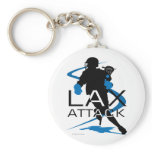 Lacrosse Boys LAX Attack Blue keychains