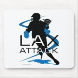 Lacrosse Boys LAX Attack Blue Mouse Mat