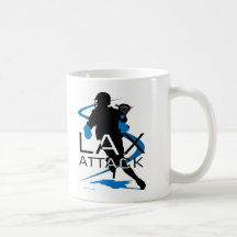 Lacrosse Boys LAX Attack Blue Mugs