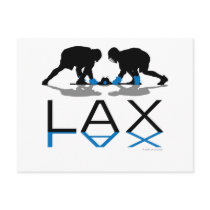 Lacrosse Boys LAX Blue Postcard