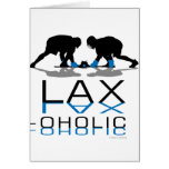 Lacrosse Boys LAX oholic Blue Greeting Card