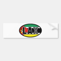 Lacrosse Flag Mozambique Bumper Sticker