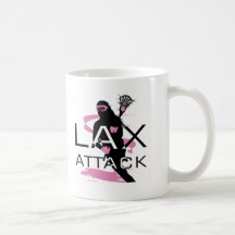 Lacrosse Girls LAX Attack Pink Coffee Mugs
