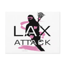 Lacrosse Girls LAX Attack Pink Post Cards