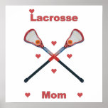 Lacrosse Mum Hearts posters