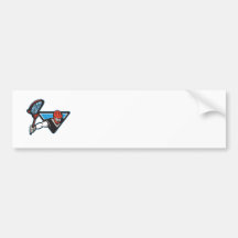 Lacrosse Player Crosse Stick Bumper Sticker