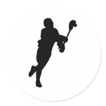 Lacrosse Player Sticker
