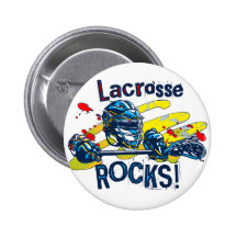 Lacrosse Rocks  LaX Gear Pinback Button