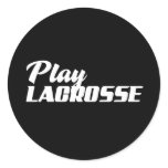 Lacrosse Round Sticker