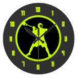 Lacrosse Shooter - green Clock