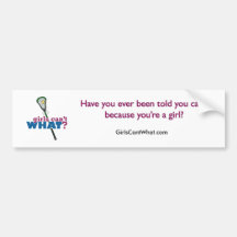 Lacrosse Stick Green Bumper Sticker
