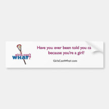Lacrosse Stick Red Bumper Sticker