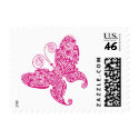 Lacy Butterfly Postage (Hot Pink) postage