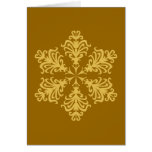 Lacy Gold Christmas Snowflake Card