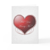 Lacy Heart Will You Marry Me Card