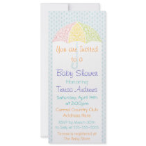 Lacy Umbrella Baby Shower Invitation