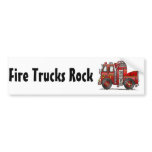 "Ladder Fire Truck, Fire Trucks Rock Bumper Sticke bumper stickers
