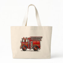 Ladder Fire Truck Firefighter Canvas Bag