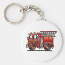 Ladder Fire Truck Firefighter Key Chain