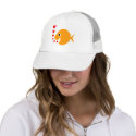Ladies' Cute and Funny Valentine Love Fish Cap hats