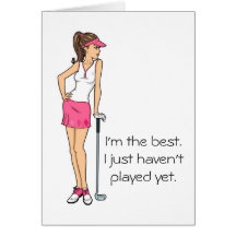 Ladies Golf Note Cards, Unique Note Cards