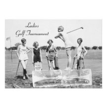Ladies Golfing On ICE! Golf Tournament Invitations
