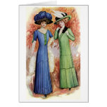 Ladies in Blue & Green Greeting Card