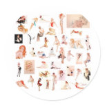 Ladies Ladies Ladies! Round Stickers