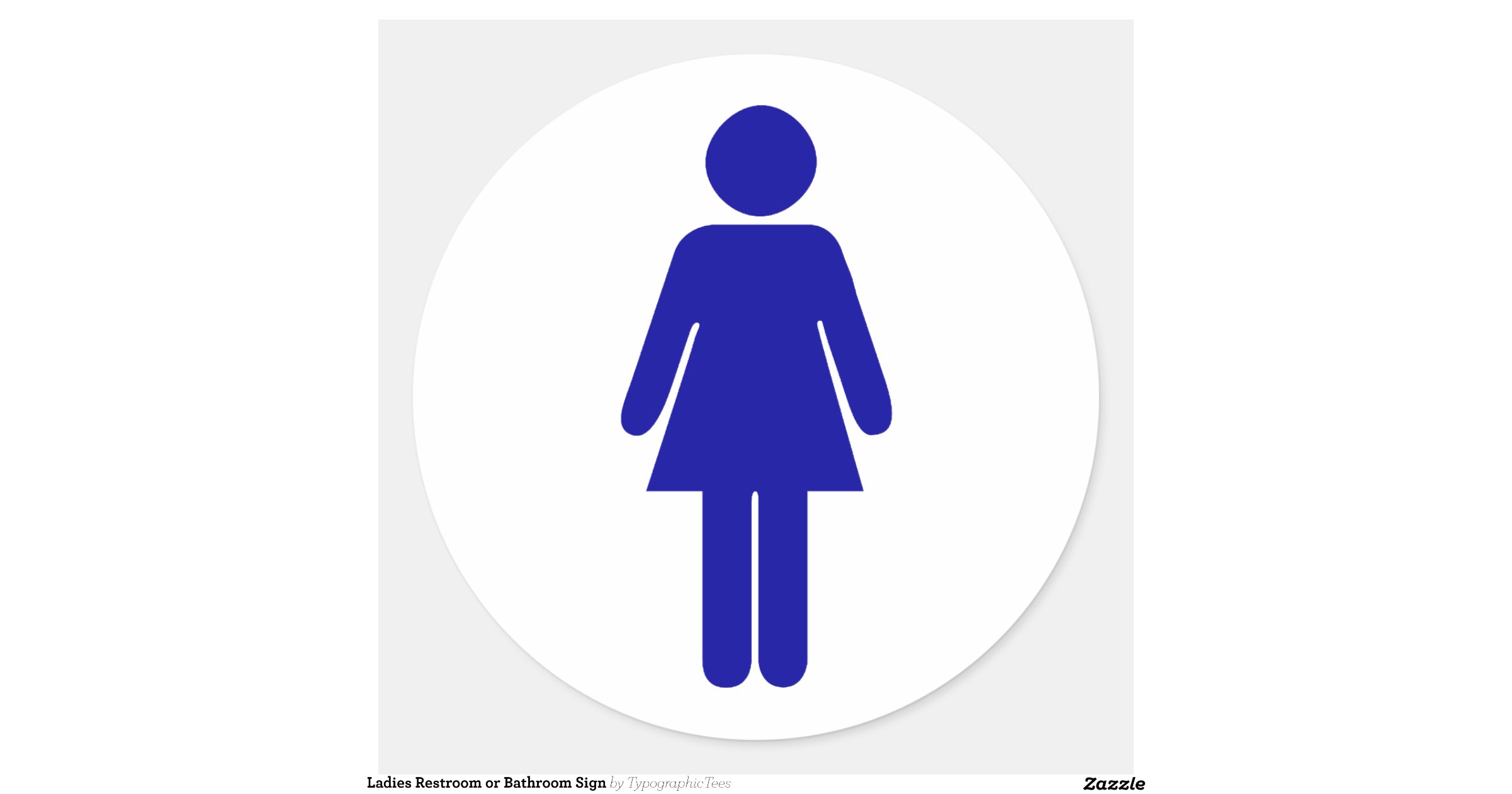 La S Restroom Or Bathroom Sign Round Sticker Zazzle La S Restroom Or Bathroom Sign Round Sticker Zazzle