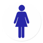 Ladies Restroom or Bathroom Sign stickers