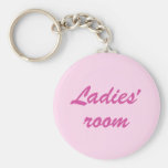 Ladies room pink keychain