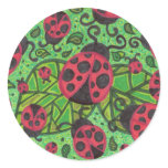 Ladies Round Stickers