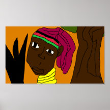 Lady Africa Posters