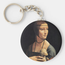 Lady and Ermine Key Chains